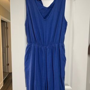 Blue Sleeveless Jumpsuit